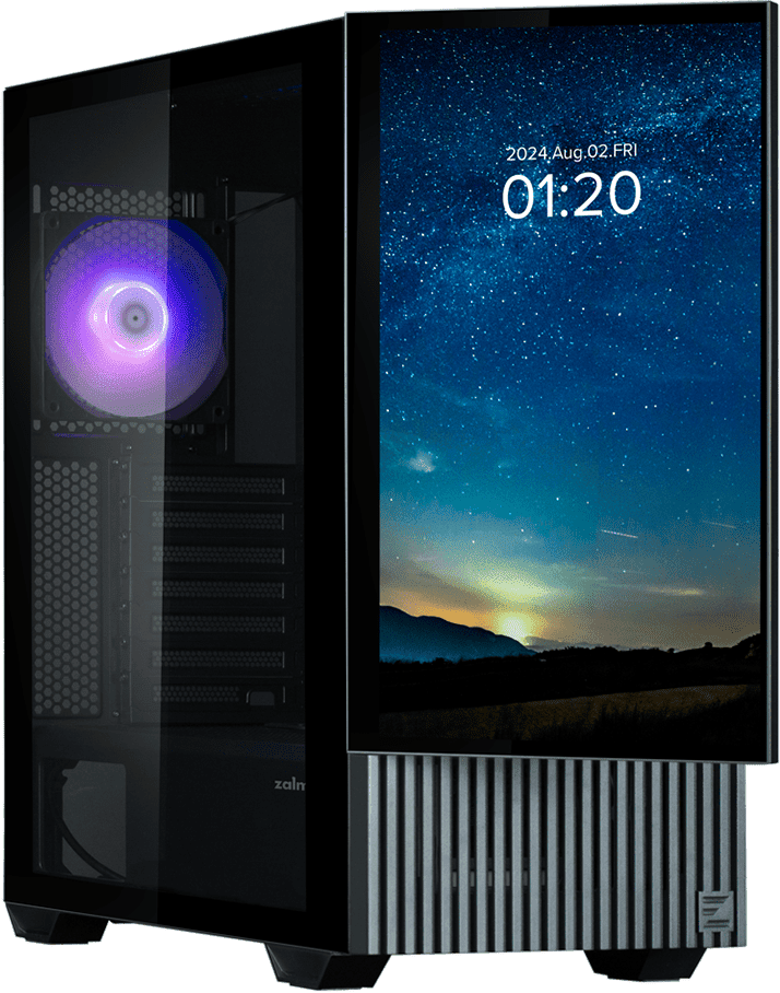 Zalman Z10 DS PC-Geh&auml;us LCD Display, Midi-Tower - Schwarz