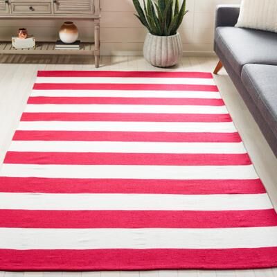 SAFAVIEH Handmade Montauk Caspian Stripe Cotton Flatweave Rug