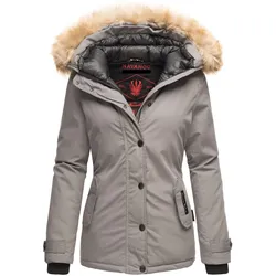 NAVAHOO Damen Warmer Winterjacke Parka mit Kunstfell-Kapuze Laura