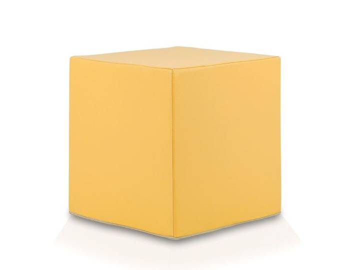 Pouf repose-pieds carré Ottomana Cube 40x40x40 cm Canapé déhoussable Résistant et anti-déchirure Tabouret Giallo Canarino E3