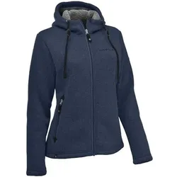 MAUL Damen Chieming Strickfeecejacke+Kapuze, Größe 54 in Blau 73