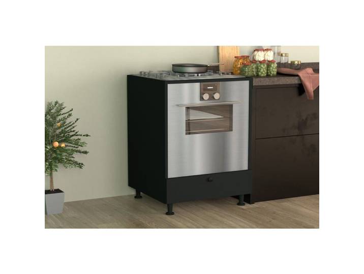 Meuble Pour Four haaus Yukon Noir 60 x 58 x 87 cm