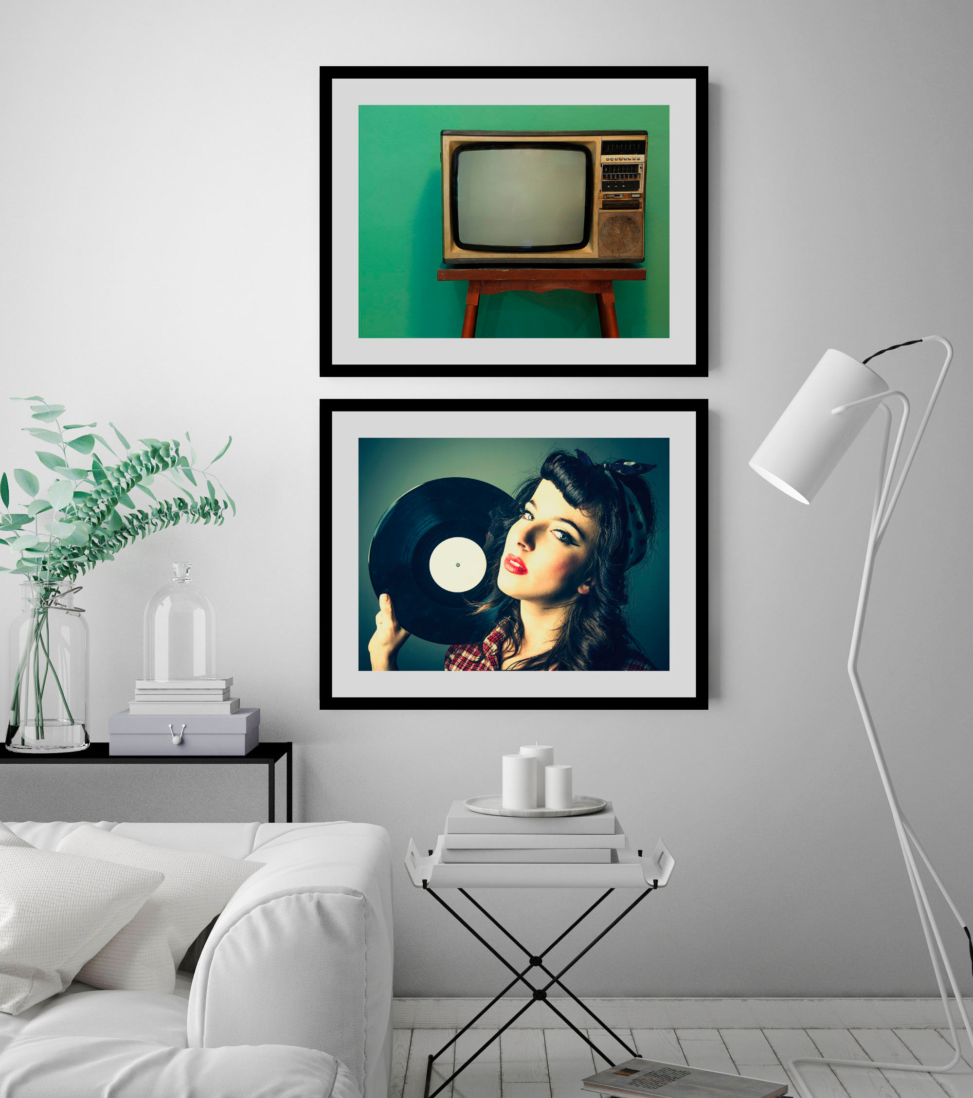 Bild QUEENCE "Prime Time", beige (farbe rahmen: schwarz, farbe bild(er): natur), B:40cm H:30cm, Acrylglas, Holz, Papier, Bilder, Bild, HD Premium Poster-Druck inkl. Holzrahmen farbe rahmen: schwarz, farbe bild(er): natur B/H/T: 40cm x 30cm, Wandbild Techn