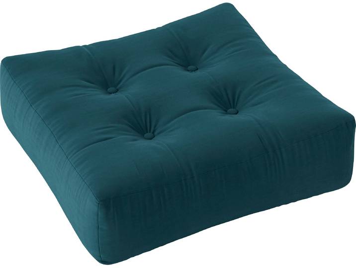 Pouf KARUP DESIGN More Pouf - Multifunktionales und bequemes Bodenkissen , blau (petrolblau), B:70cm H:22cm T:70cm, Stoff, Poufs, Pouf, Flexibel einsetzbar, stapelbar & in vielen Farben erhältlich