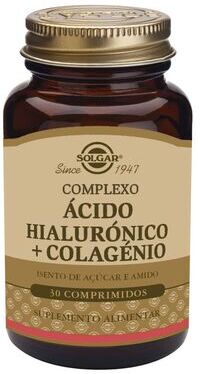 Solgar Ácido Hialurónico + Colagénio 30 comprimidos