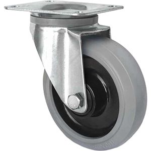 CASCOO Schwerlastrolle Serie R4E2, Lenkrolle, 160mm Ø, Gummi, Tragkraft 300kg