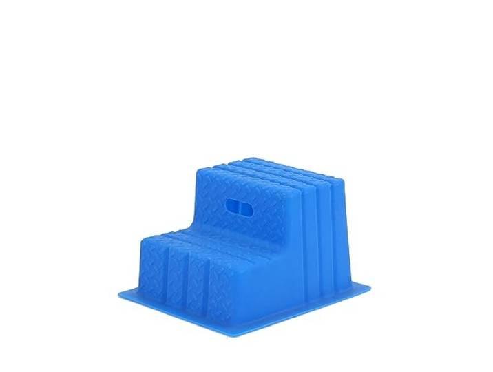 Aufstiegshilfe, Aufstiegs-Hocker mit 2 Stufen. (Blau)