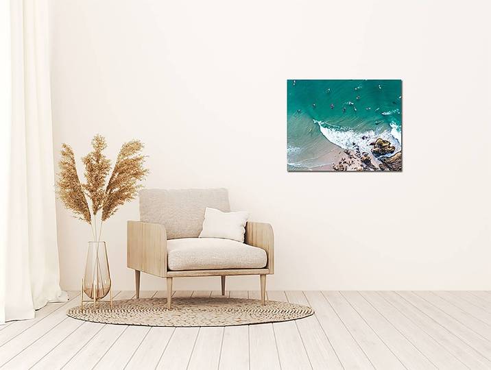 Metallbild Byron Bay Beach Dibond Aluminium, lackiert Multicolor 40 x 50cm