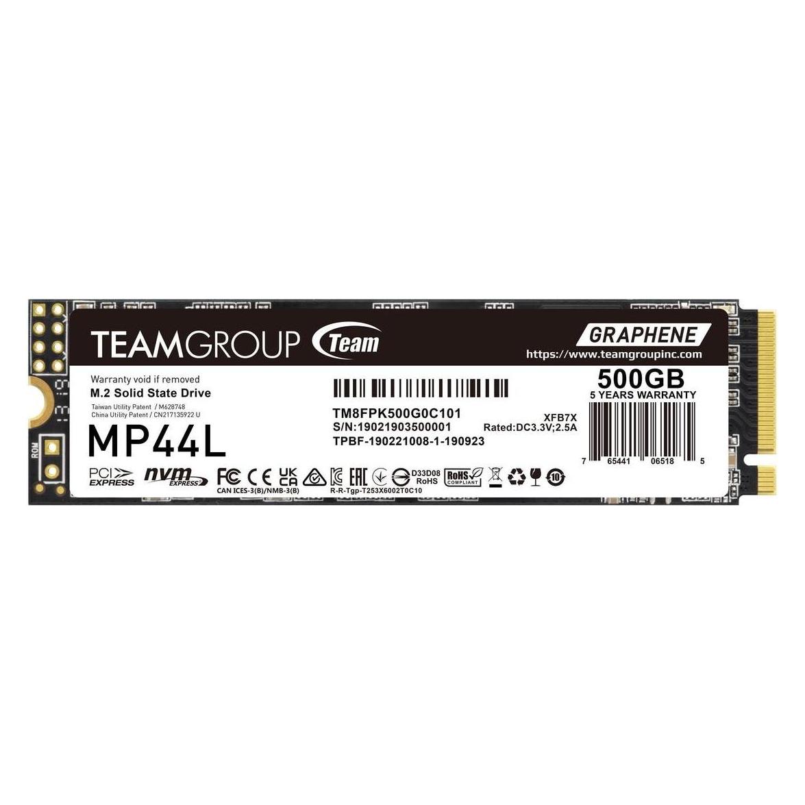 Teamgroup MP44L (500 GB, M.2 2280) (TM8FPK500G0C101)