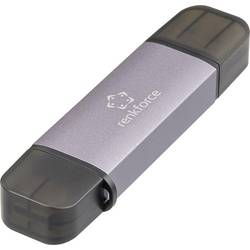 Renkforce RF-CR-200 Externer Speicherkartenleser USB-A, USB-C® Dunkelgrau RF-6700438