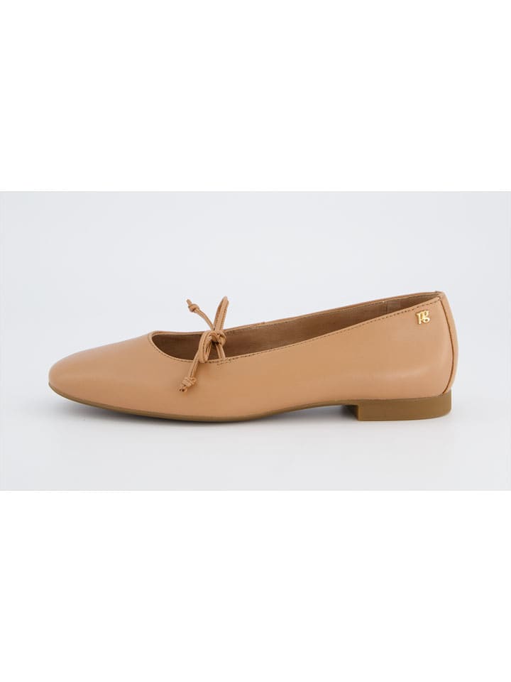 Paul Green Leder-Ballerinas in Beige - 38,5