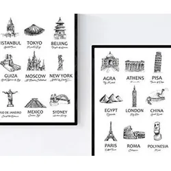 POSTER Set Mit 2 Wunder Der Welt A3 Rahmenlos