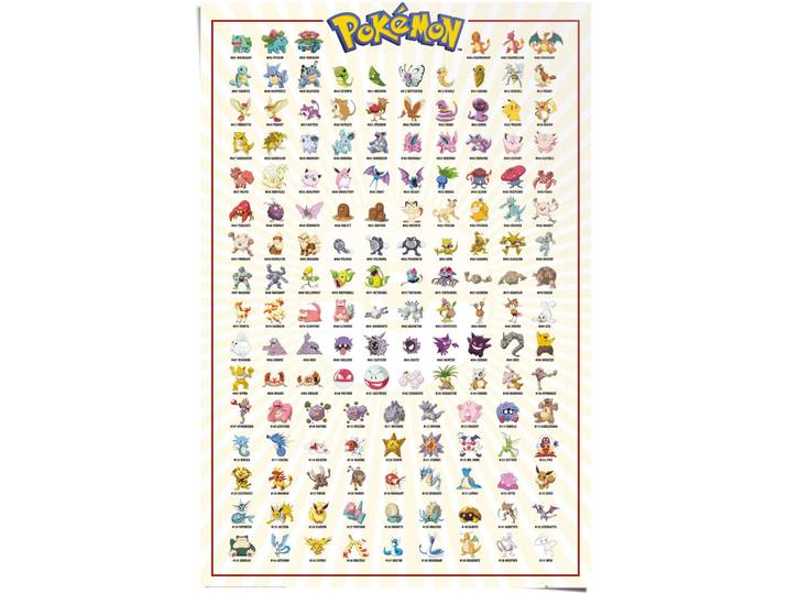 Poster REINDERS Pokemon , bunt (farbe bild(er): mehrfarbig), B:61cm H:91,5cm, Papier, Bilder, Poster