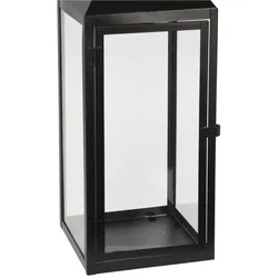 Mojawo, Laterne, 3er Gartenlaternen Laternen Metall Windlicht Schwarz H23/39/49cm