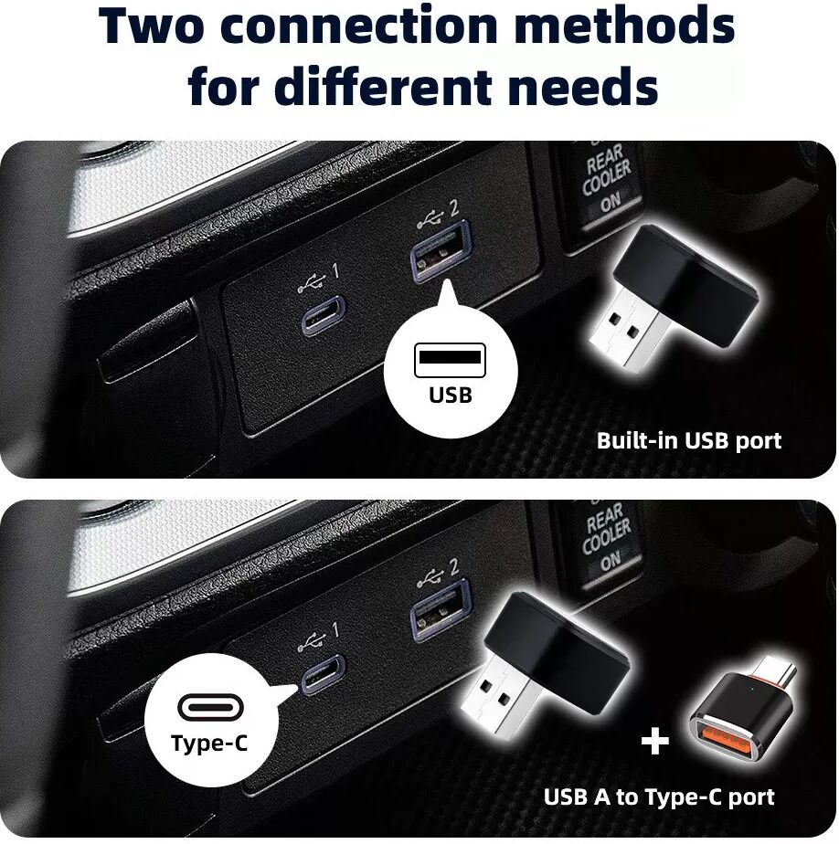 INF D07 Wireless CarPlay Adapter – 2-in-1 CarPlay & Android Auto Box – Schwarz