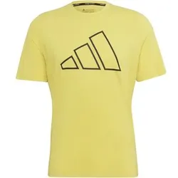 ADIDAS Herren Shirt TI 3BAR TEE, Größe L in Gelb Gelb