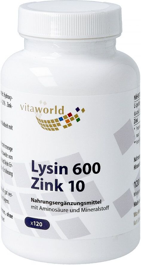 Vita World Lysin 600 mg plus Zink 10 mg Kapseln