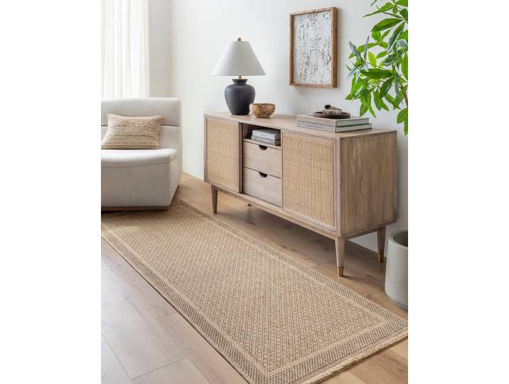 Teppich LIVABLISS AKRON , beige, B:80cm H:7,6mm L:220cm, Polypropylen, Teppiche, Teppich