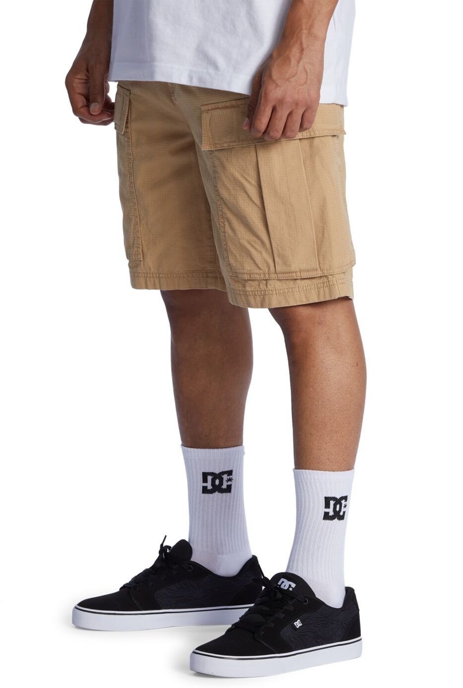 Bermudas DC SHOES "Tundra 22", Herren, Gr. S, Normalgrössen, beige (incense), Obermaterial: 100% Baumwolle., Hosen Bermudas incense S, Normalgrössen