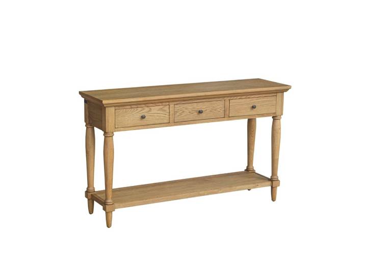 Console 3 tiroirs en chêne marron
