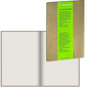 Hahnemühle Skizzenbuch 10628395, Travel Booklets, 13.5 x 21 cm, 140 g/m², weiß, Fadenbindung, 2 Stück je 20 Blatt