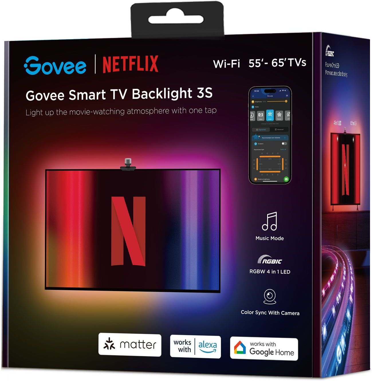 Govee - TV Backlight 3 Lite (55–65 inch) - Netflix Edition – Elevate Your