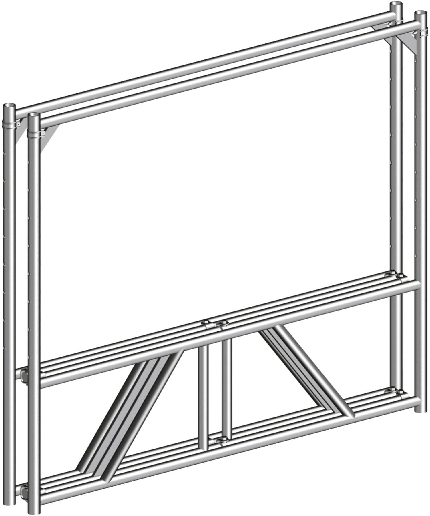 Layher Grundgerüst Staro Aluminium 2,00 x 1,60 x 0,25 m inklusive 4 Stecker (1224000)