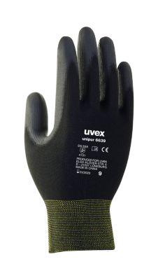 Montagehandschuh uvex unipur 6639, Polyamid, PU-Schicht, EN 388: 4131, abriebfest, 10 Paar, Größe 11