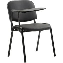 PROREGAL Bürostuhl MALLORCA mit Klapptisch Kunstleder HxBxT 81x53x71cm Kunstleder Schwarz Schreibtischstuhl