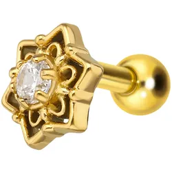 Titan Ohrpiercing mit Innengewinde SCHNEEFLOCKE