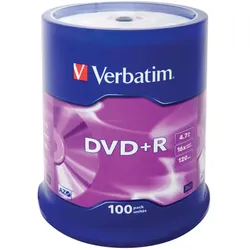 Verbatim DVD+R Matt Silver 4,7 GB 100 Stück(e)