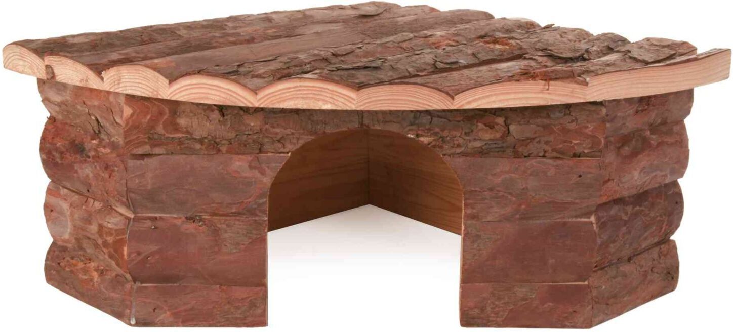 TRIXIE Eckhaus Jesper, Zwergkaninchen, Rindenholz, 42 x 15 x 30 / 30 cm