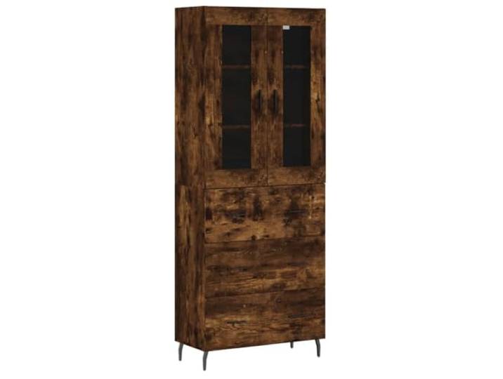 vidaXL Highboard Räuchereiche 69,5x34x180 cm Holzwerkstoff