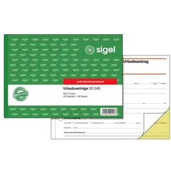 Sigel Formularbuch »Urlaubsantrag« SD045 gelb