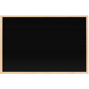 ALLboards Kreidetafel TM85BKB, schwarz, magnetisch, Wandtafel mit hellem Holzrahmen, 80 x 50 cm