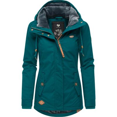 Winterjacke RAGWEAR "Monade", Damen, Gr. XXL (44), grau (graugrün), Obermaterial: 65% Polyester, 35% Baumwolle. Futter: 100% Polyester. Wattierung: 100% Polyester, figurbetont Po-bedeckend, verstellbar Rippstrickbündchen mit Druckknopf, Jacken...