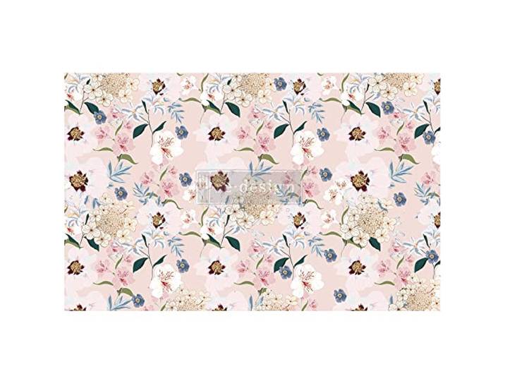 Prima Re-Design Decoupage Decor Tissue Paper 19 X30 -Blush Floral -REDTP-52388