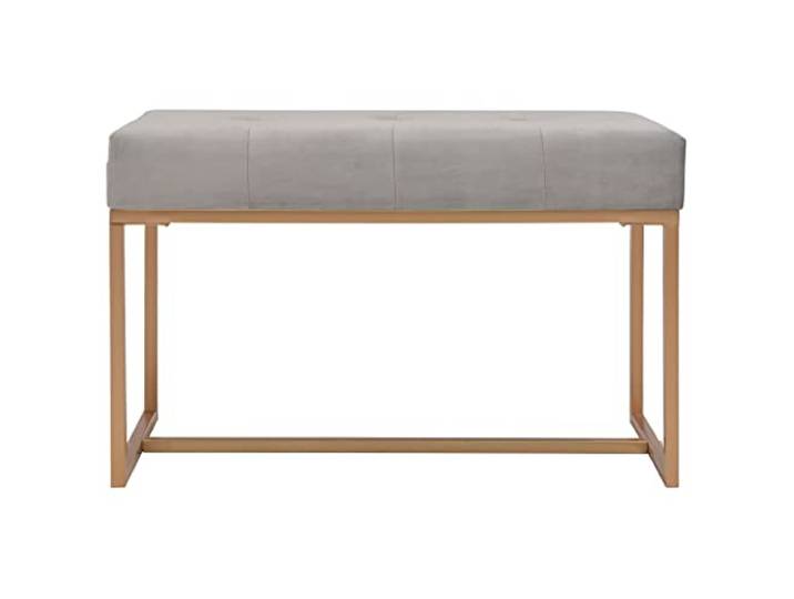HKLGBVCR Sitzbank, Velours, Grau, 80 cm