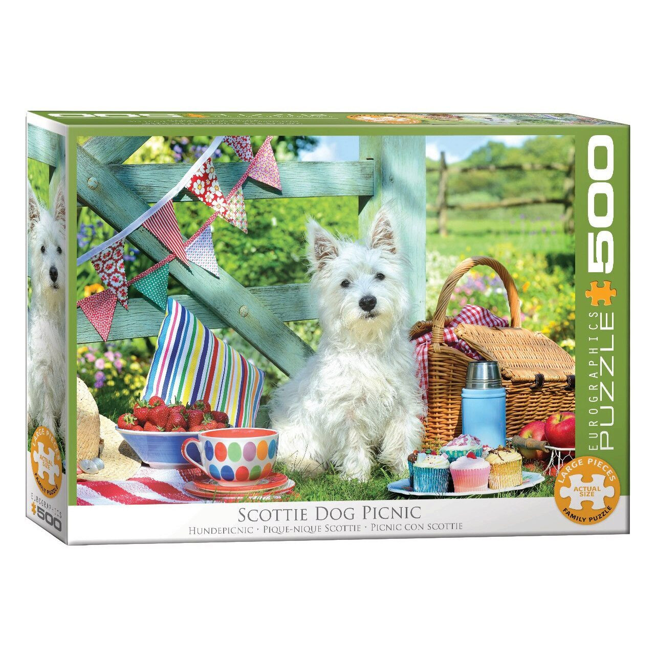 Eurographics Puzzel Hond op een picknick XL 500 stukjes