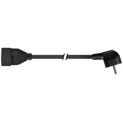 Perel Verlängerungskabel - 1.5 M - Winkelstecker - Schwarz