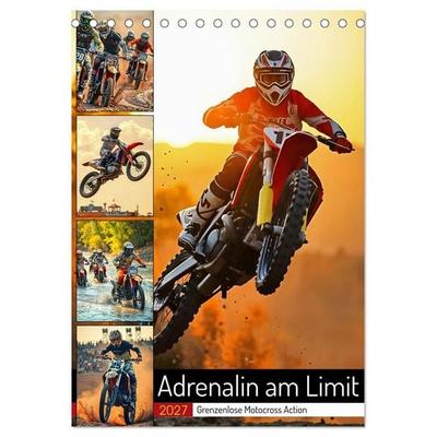 Adrenalin am Limit - Grenzenlose Motocross Action (Tischkalender 2027 DIN A5 hoch), CALVENDO Monatskalender