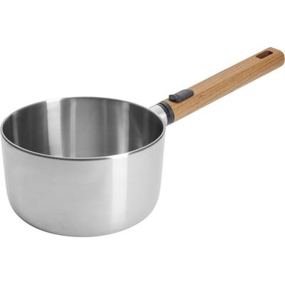 Milchtopf WOLL "Logic Steel", silber (silberfarben, natur), Ø:18cm, Töpfe, 5-Schicht-Aufbau
