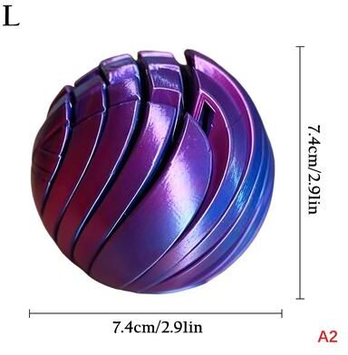 Multicon Wholesale Hub Printed Slime Ball Fidget Toy, Twistsphere Gear, Liquid Flow Ball With Rotating Design, Stress Relief Toy For Office a2