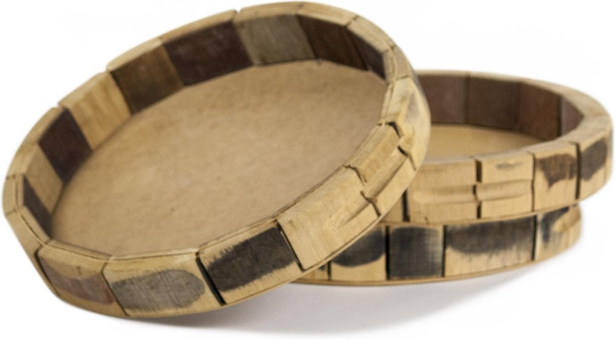 Ovaal houten dienblad met vintage design