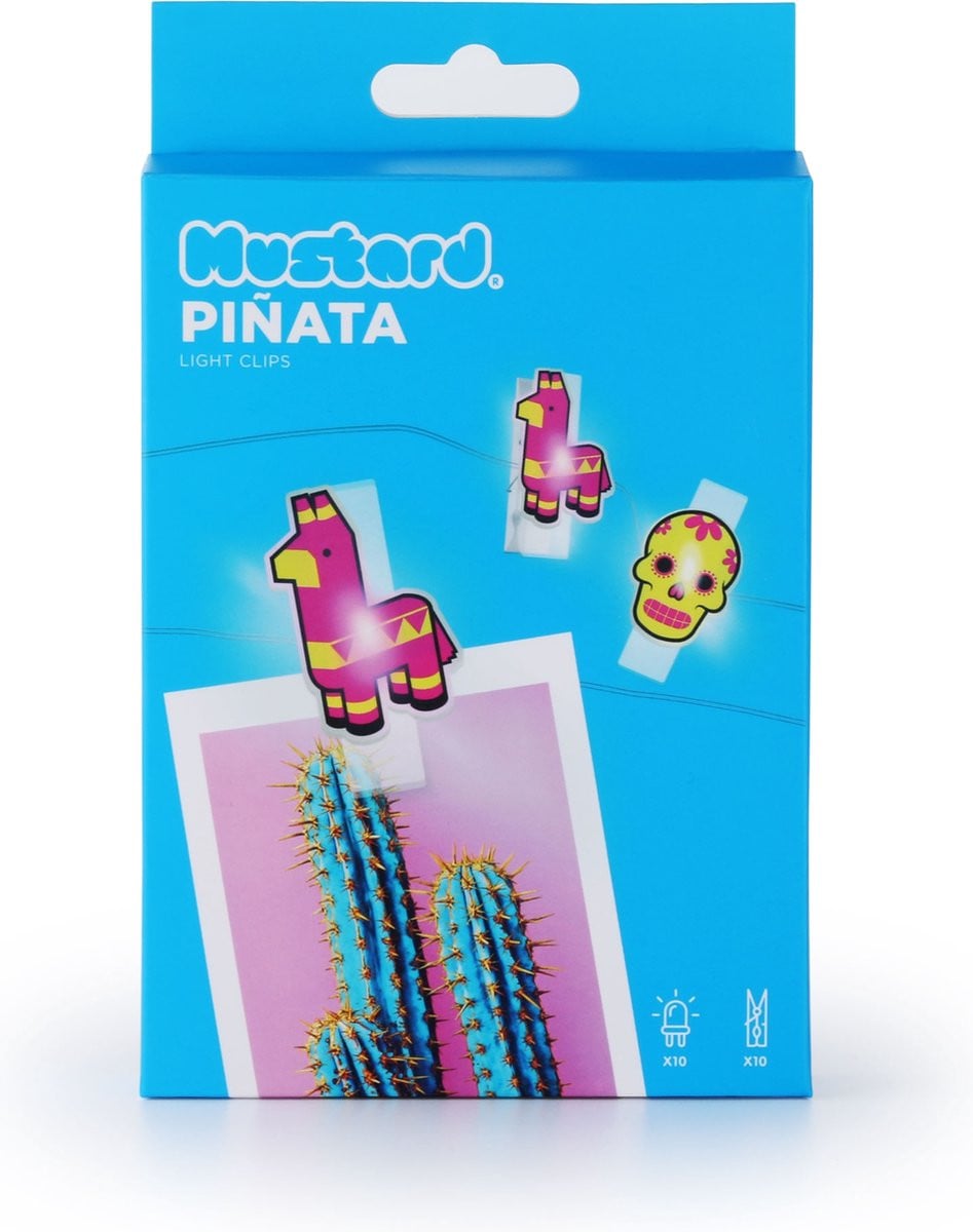 Mustard Pinata Fotoclips LED Set van 10 Stuks Multicolor