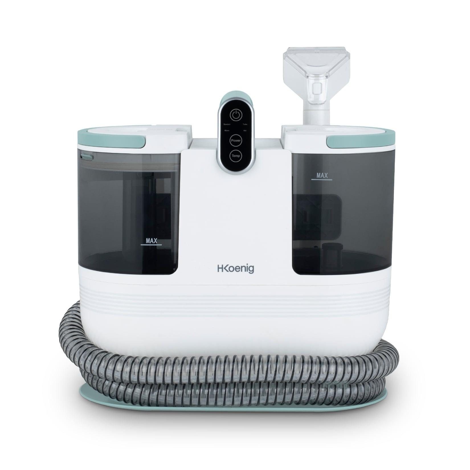H.Koenig Handtextilreiniger TWT88, Doppelbehälter 1600mL und 950mL, Wasserfluss 290mL/min, Temperatur bis zu 60°C, 2 Saugstufen, 1200W