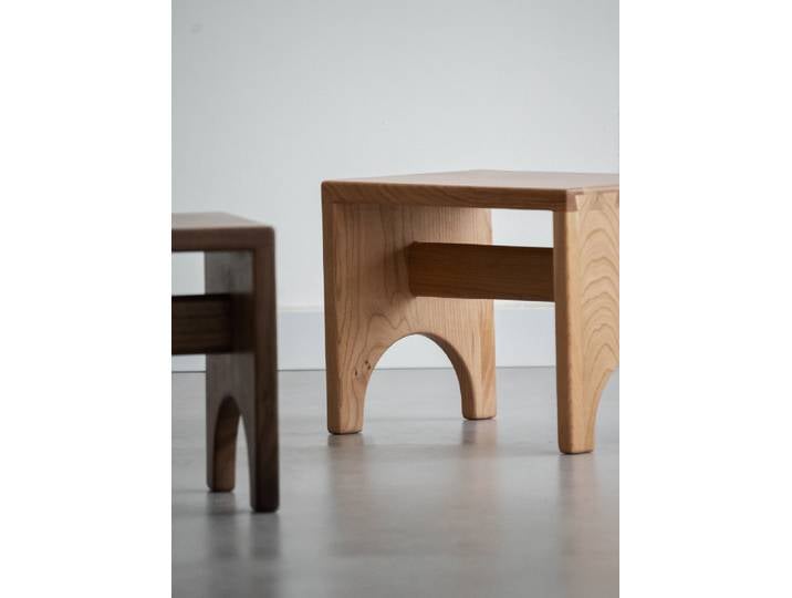 Rondelle bois massif noyer noir mortaise Tenon chaussure tabouret à langer rétro enfants chaussure tabouret à langer tabouret bas
