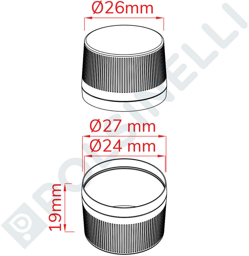 Polsinelli Bouchon auto-scellant pour bouteilles Marasca transparent ml