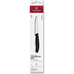 Victorinox Steakmesser, Küchenmesser, Schwarz, Silber