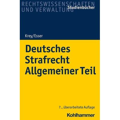 Deutsches Strafrecht Allgemeiner Teil, Taschenbuch von Volker Krey, Kohlhammer, 978-3-17-035167-7